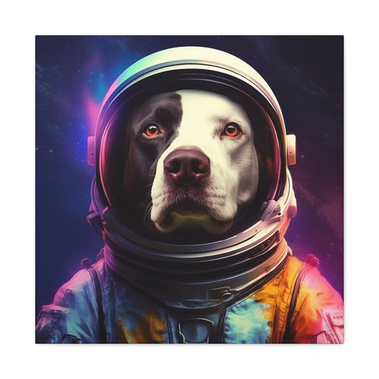 "Space Paws Art" - Framed Canvas Print Colourful Wall Art