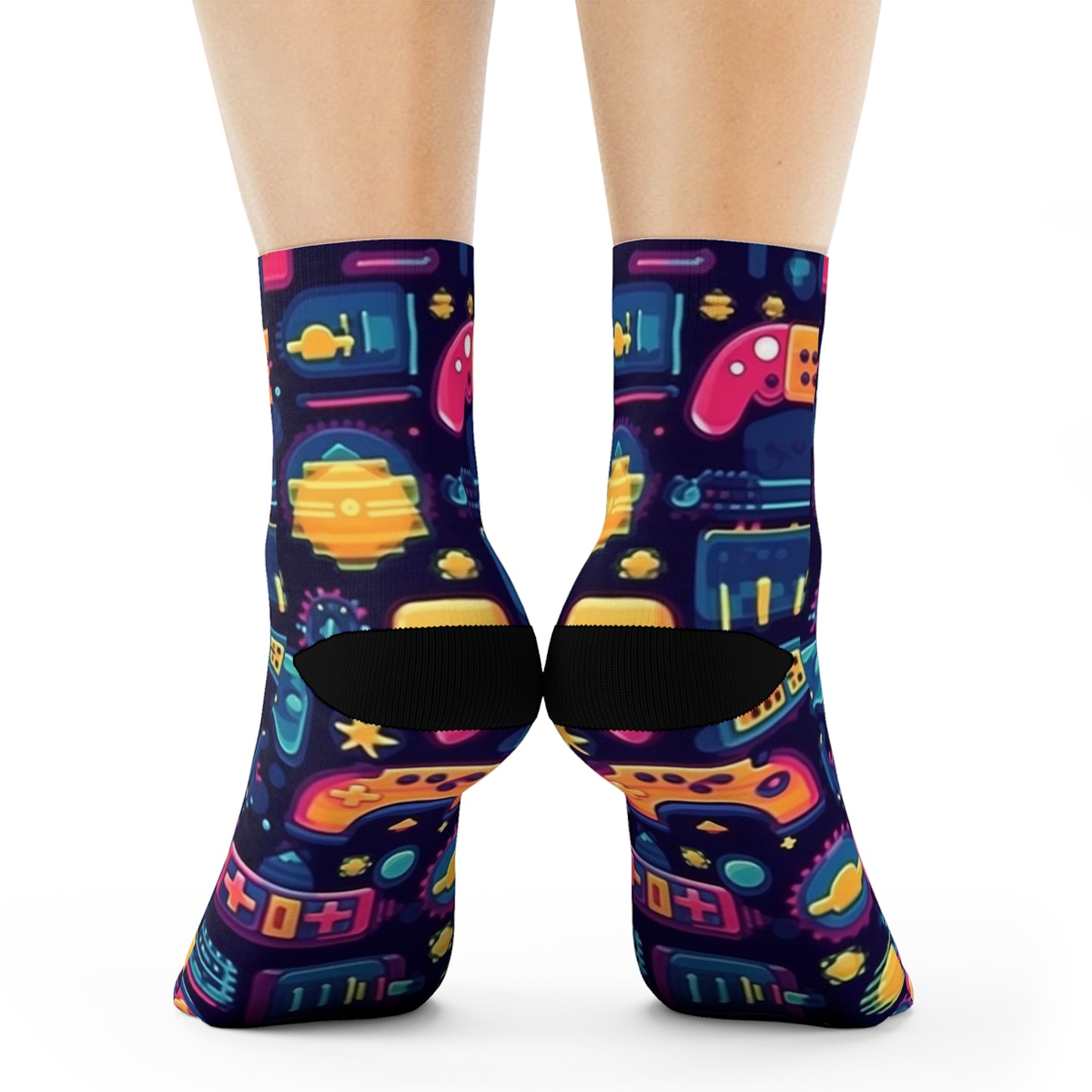 "Emoji-tastic Crew Socks: Adorable Designs for Every Mood!" - Men and Women Crew Socks Combed Athletic Sports Casual Classic