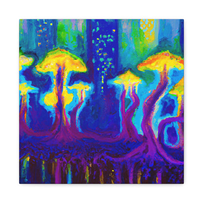 1. "Enchanted Fungi Cityscape"
2. "Luminous Urban Symphony"
3. "Melodic Wave Abstraction" - Framed Canvas Print Colourful Wall Art