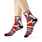 "Geometric Groove Crew Socks: Bold Shapes and Lines in Vibrant Hues" - Men and Women Crew Socks Combed Athletic Sports Casual Classic