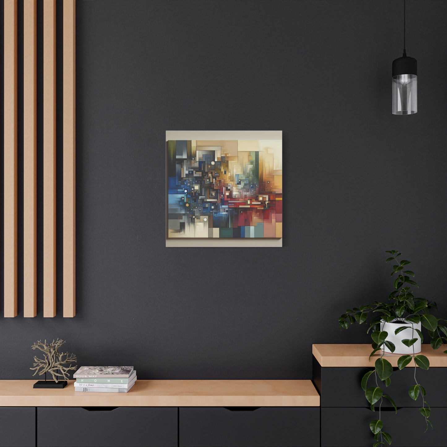 "Equilibrium Expressions" - Framed Canvas Print Colourful Wall Art