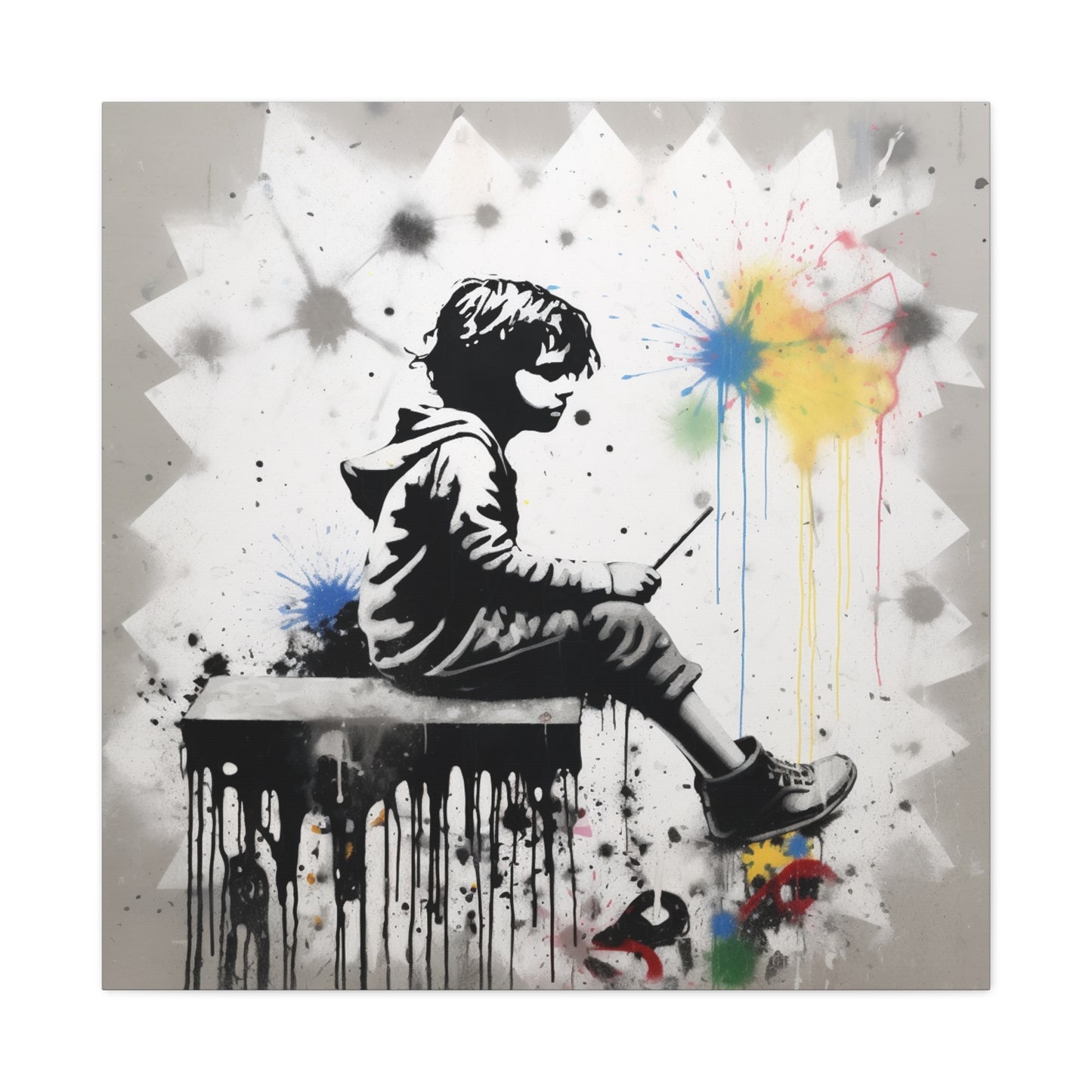 AI Banksy Fusion - Canvas