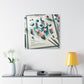 "Geometric LeWitt Reflections" - Framed Canvas Print Colourful Wall Art