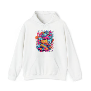 "Urban Graffiti Hoodie" - Pullover Hooded Sweatshirts Long Sleeve