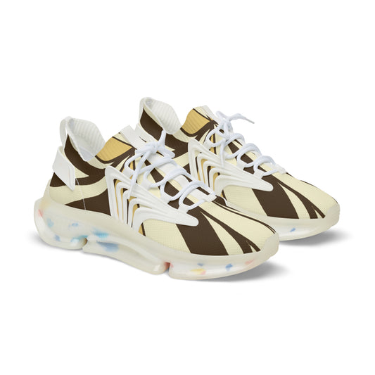 "Deco Dazzle: Metallic Accented Sports Sneaker with Art Deco-inspired Motifs" - Shoes Athletic Tennis Sneakers Sports Walking Shoes