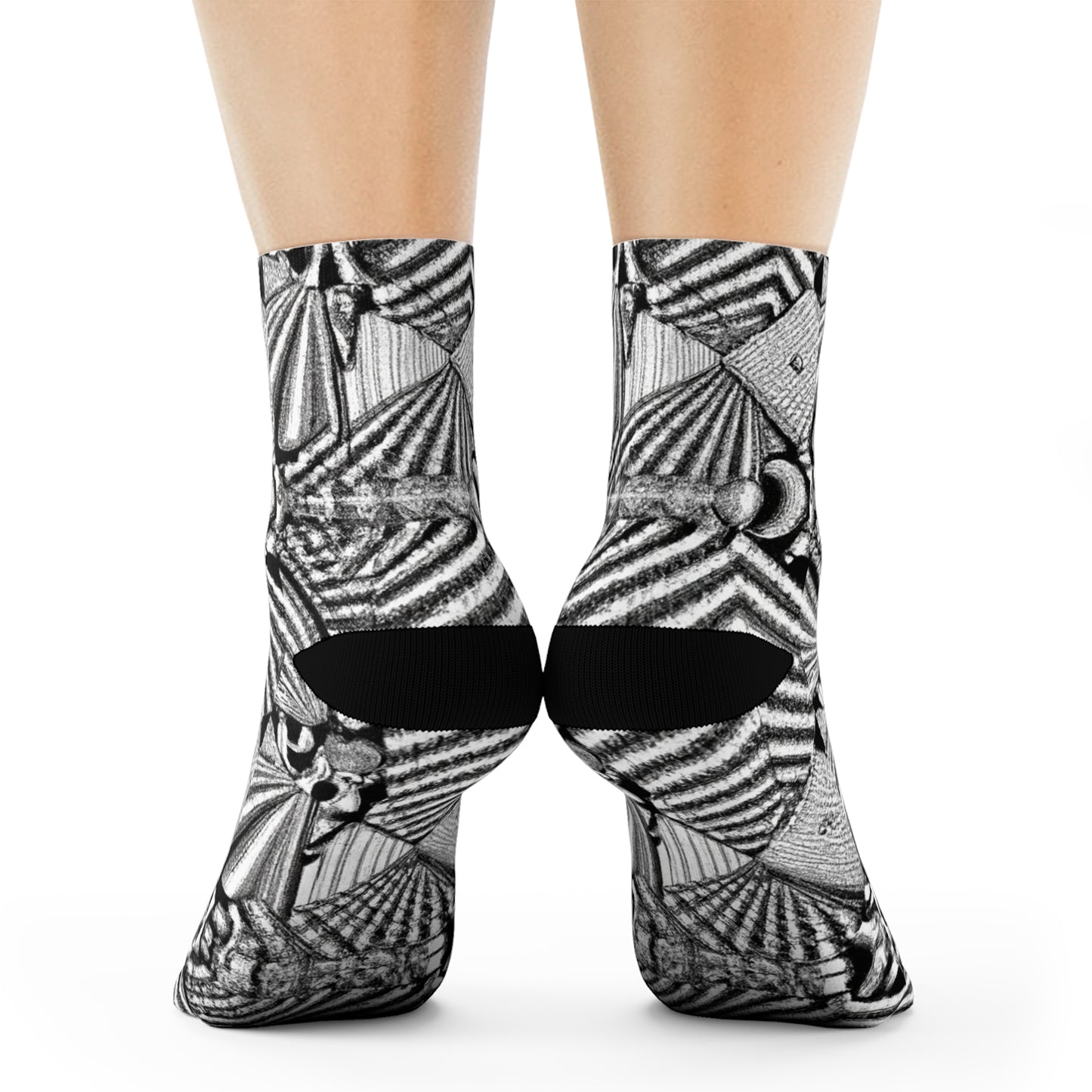 "Escher Euphoria: Optical Illusion Crew Socks for the Mind-Bending Fashionista" - Men and Women Crew Socks Combed Athletic Sports Casual Classic