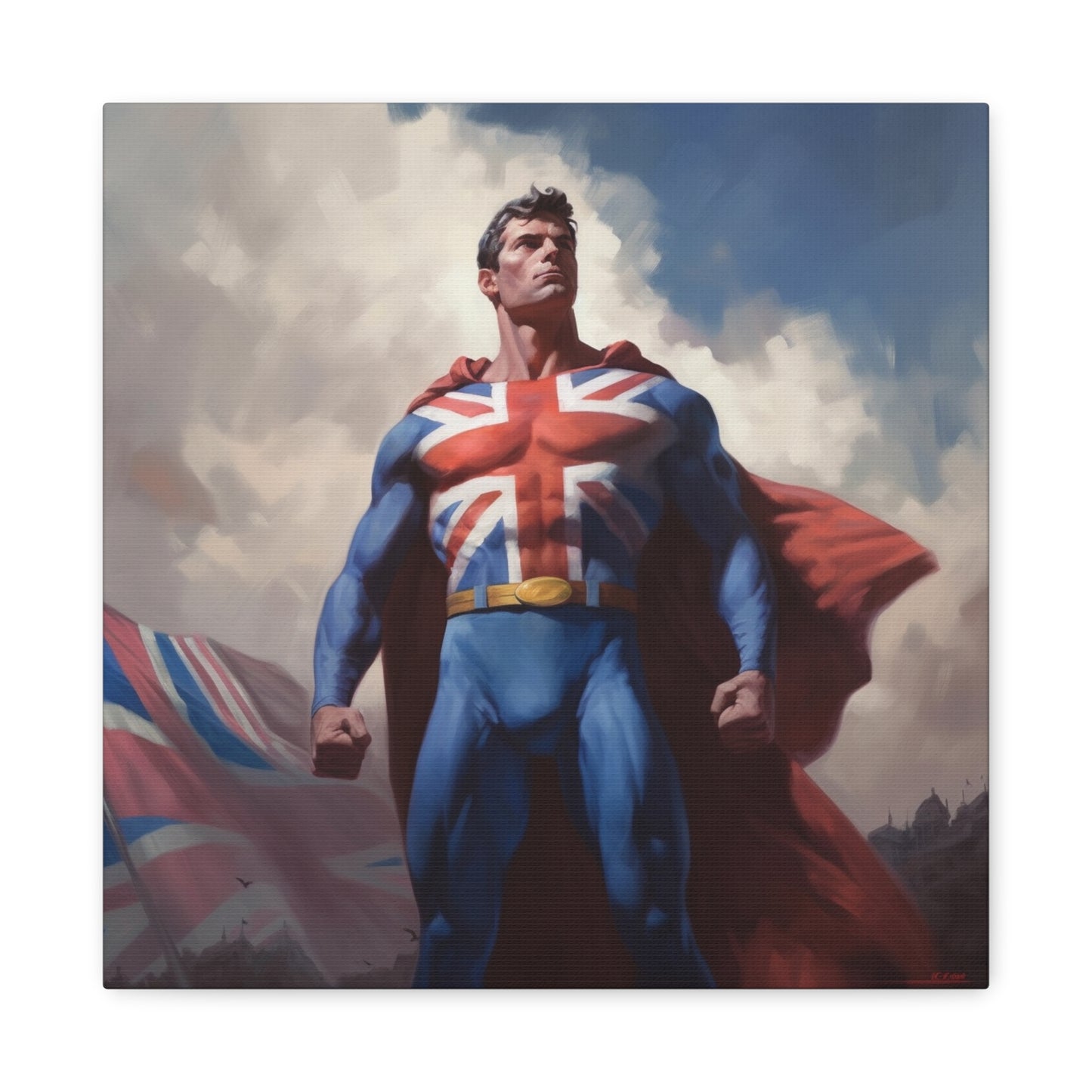 "Heroic Wall Art" - Framed Canvas Print Colourful Wall Art