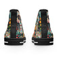 "Day of the Dead High Tops: A Vibrant and Celebratory Sneaker with Daring Skull Designs"- High Top Trainers Fashion Sneakers