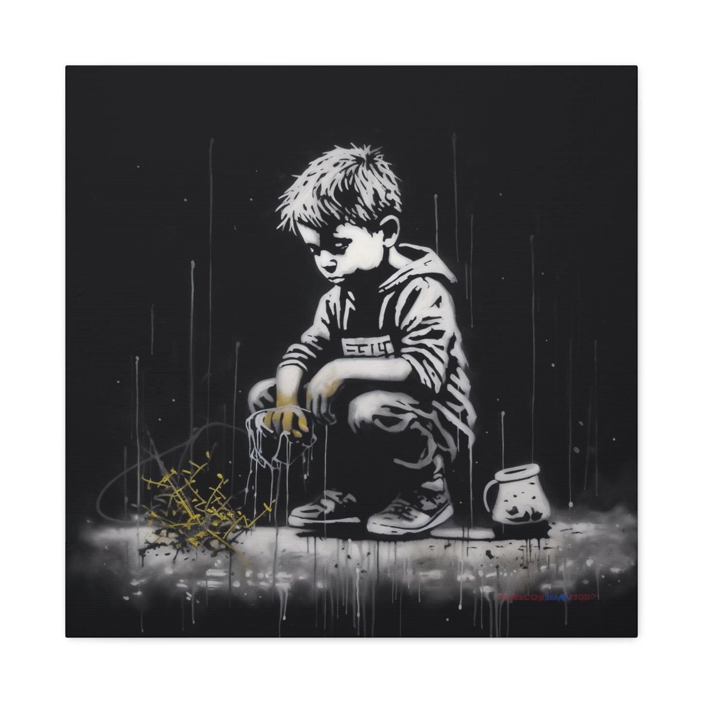 AI Banksy Fusion - Canvas