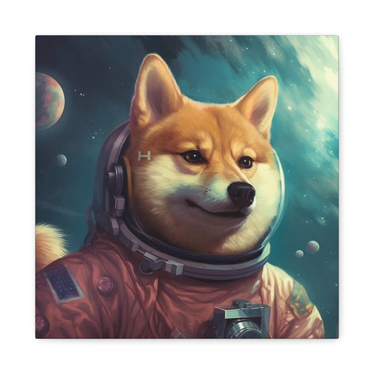 "Space Pet Art" - Framed Canvas Print Colourful Wall Art