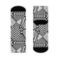 "Escher Euphoria: Optical Illusion Crew Socks for the Mind-Bending Fashionista" - Men and Women Crew Socks Combed Athletic Sports Casual Classic