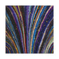 "Glimmering Abstraction" - Framed Canvas Print Colourful Wall Art