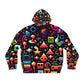 "Pixel Arcade Coat" - Hoodies 3d Print Jupers with Pockets Long Sleeve