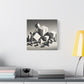 "Geometric Precision" - Framed Canvas Print Colourful Wall Art