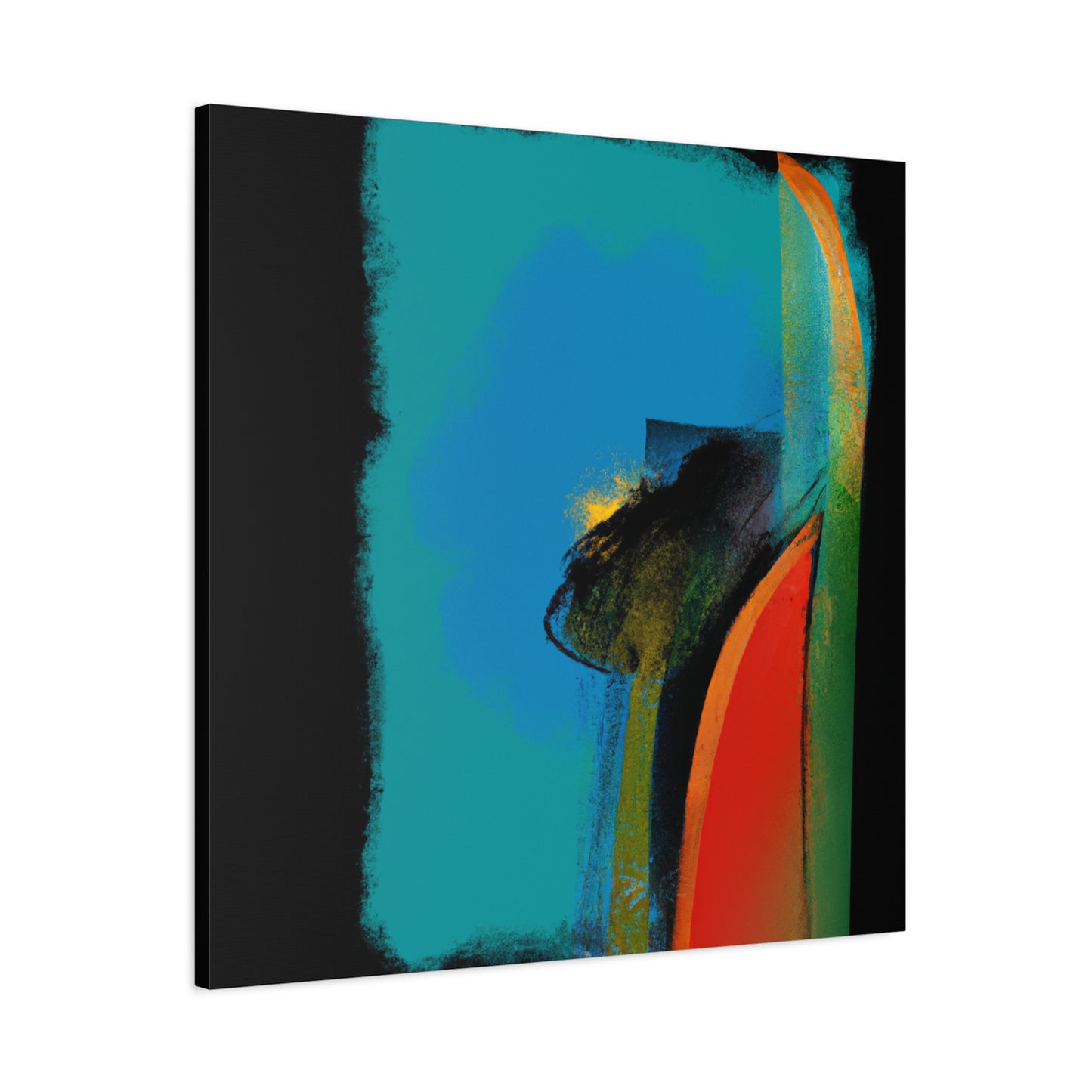 "Balanced Abstractions" - Framed Canvas Print Colourful Wall Art