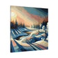 "Winter's Glow" - Framed Canvas Print Colourful Wall Art