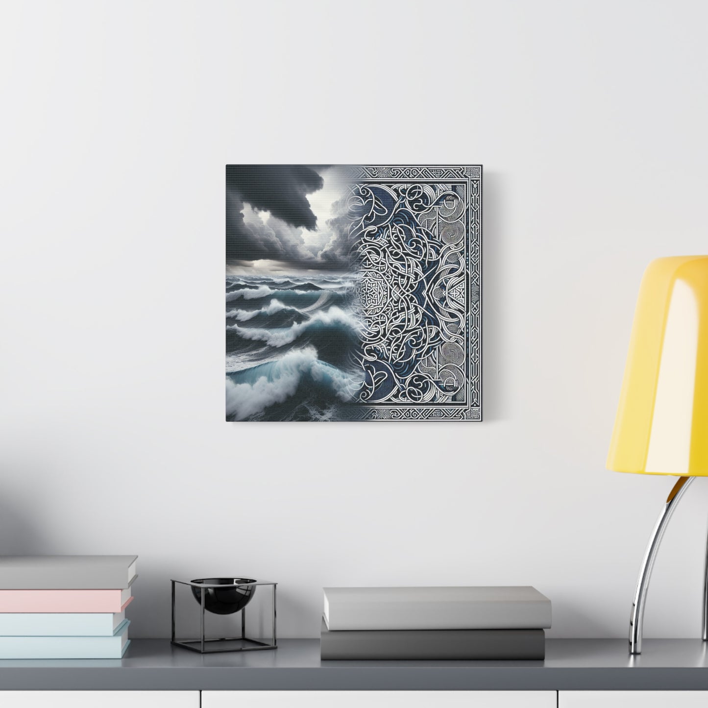 "Tempestuous Seascape" 

"Islamic Geo Maze" - Framed Canvas Print Colourful Wall Art