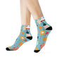 "Step Into Fun: Emoji and Cute Image Crew Socks with Playful Patterns!" - Men and Women Crew Socks Combed Athletic Sports Casual Classic