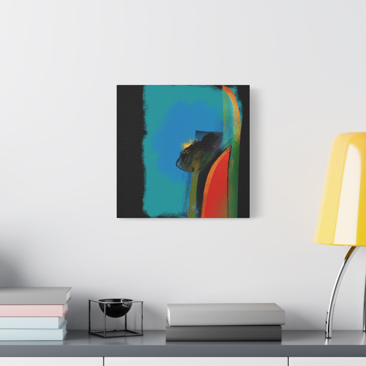 "Balanced Abstractions" - Framed Canvas Print Colourful Wall Art