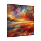 "Vibrant Earthscape" - Framed Canvas Print Colourful Wall Art