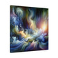 "Organic Ocean Abstract" - Framed Canvas Print Colourful Wall Art