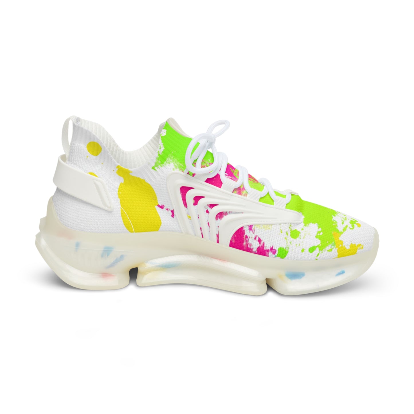 "Watercolor Blaze: Colorful Splatter Sneakers for the Athletic Artist" - Shoes Athletic Tennis Sneakers Sports Walking Shoes