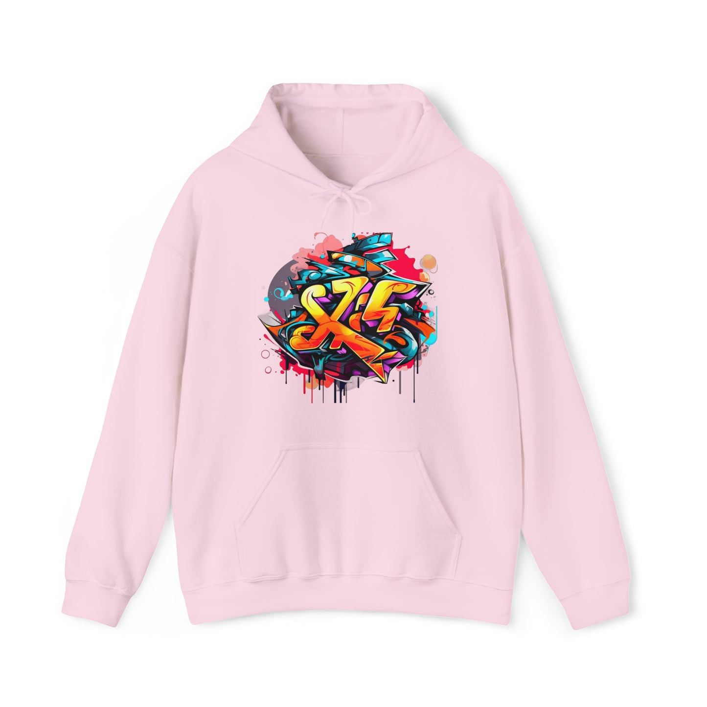 "Graffiti Street Hoodie" - Pullover Hooded Sweatshirts Long Sleeve