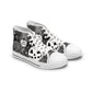 "Spooktacular Steps: A Halloween-Inspired High-Top Sneaker with Hauntingly Beautiful Patterns" - High Top Trainers Fashion Sneakers