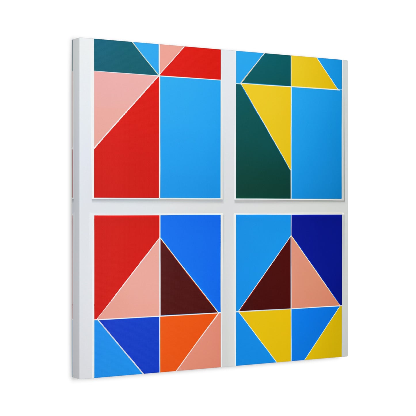 Geometric Triad Art - Canvas