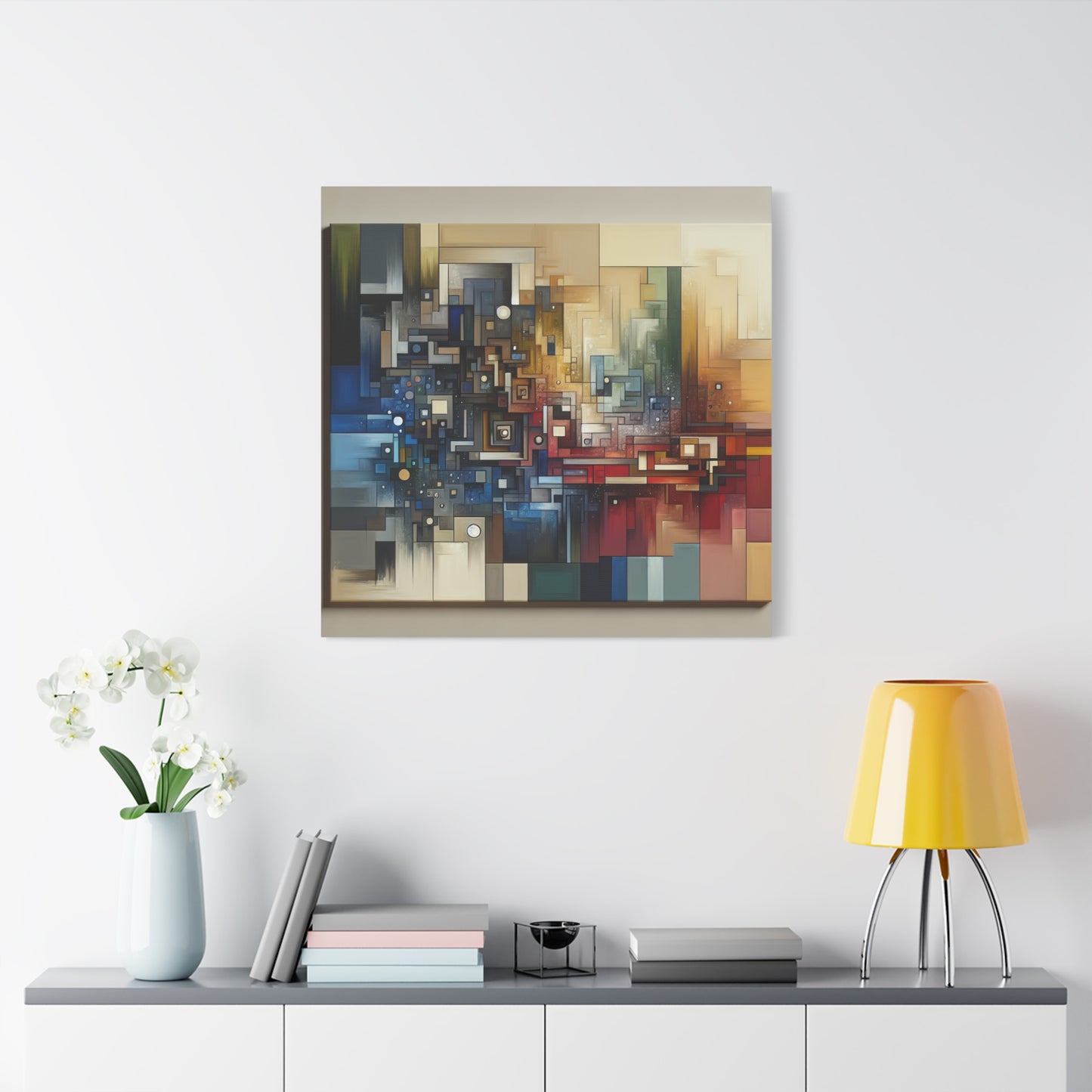 "Equilibrium Expressions" - Framed Canvas Print Colourful Wall Art