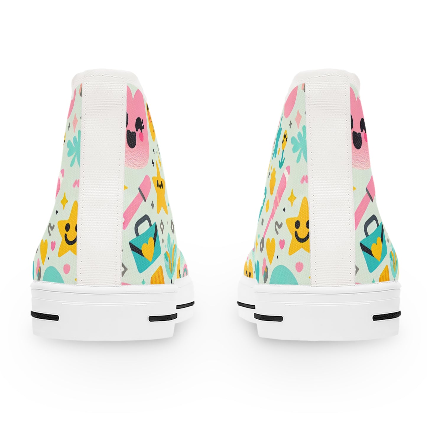 "Emoji Express High-Tops: Spreading Smiles with Every Step!" - High Top Trainers Fashion Sneakers