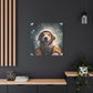 "Space Pup Print" - Framed Canvas Print Colourful Wall Art