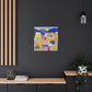 "Urban Geometry" - Framed Canvas Print Colourful Wall Art