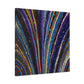 "Glimmering Abstraction" - Framed Canvas Print Colourful Wall Art