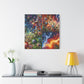 "Jewel Garden Abstract" - Framed Canvas Print Colourful Wall Art