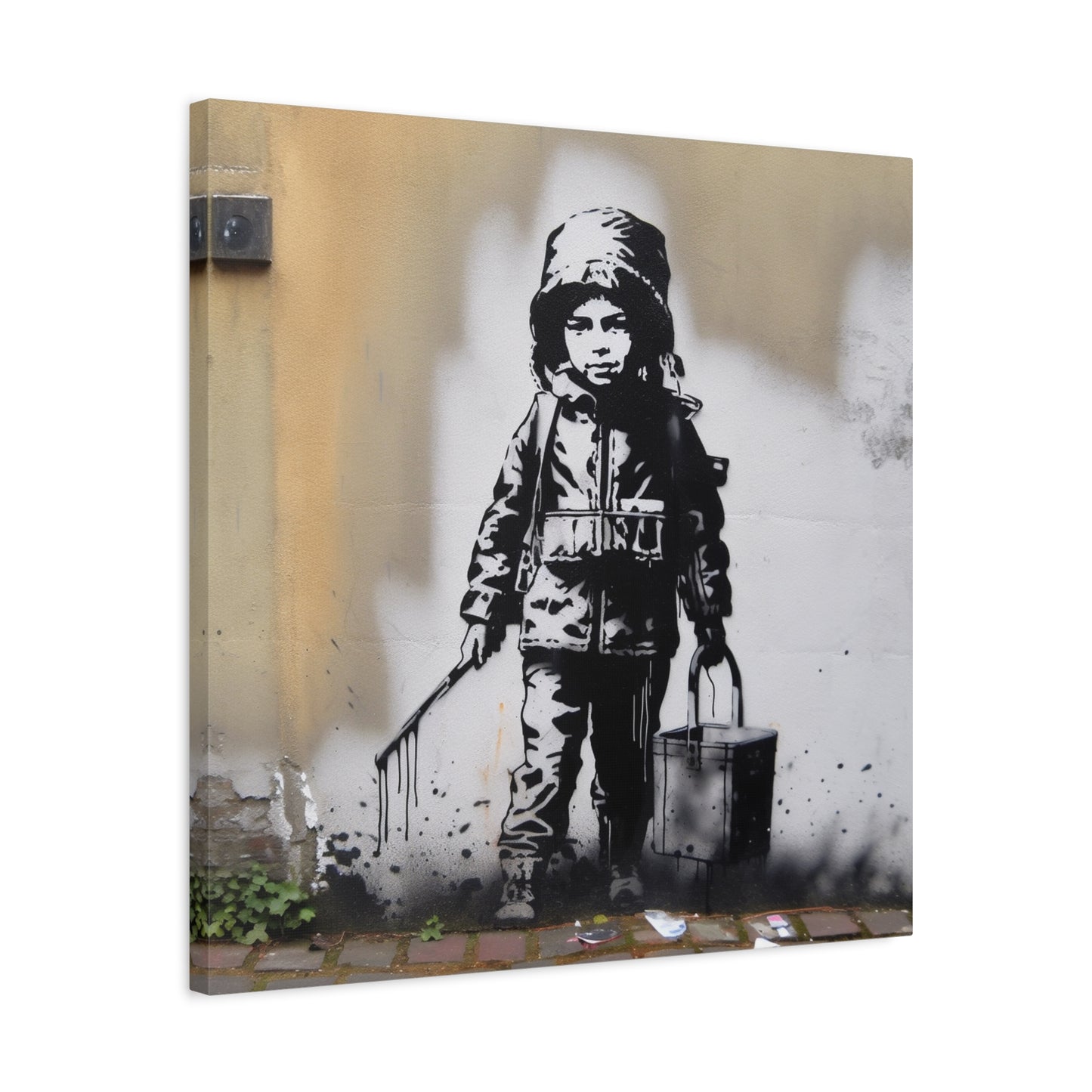 "Future Graffiti" - Framed Canvas Print Colourful Wall Art