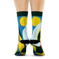 "Kaleidoscope Comfort: Kandinsky-Inspired Crew Socks in Vibrant Primary Colors" - Men and Women Crew Socks Combed Athletic Sports Casual Classic