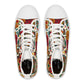 "Calavera Classics: A Colorful High-Top Sneaker Inspired by Day of the Dead Skulls and Traditional Textile Designs"- High Top Trainers Fashion Sneakers