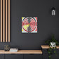 "Geometric Emulation" - Framed Canvas Print Colourful Wall Art