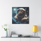 "Space Pet Art" - Framed Canvas Print Colourful Wall Art