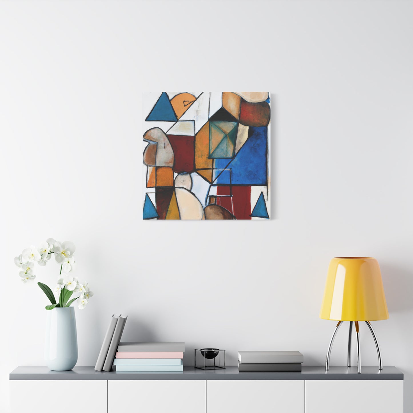 "Cubist Canvas Creations" - Framed Canvas Print Colourful Wall Art