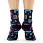 "Emojiful Crew Socks: Add a Pop of Fun to Your Step with Adorable Emoji and Patterned Designs!" - Men and Women Crew Socks Combed Athletic Sports Casual Classic