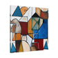 "Cubist Canvas Creations" - Framed Canvas Print Colourful Wall Art