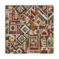 "Native Geometry" - Framed Canvas Print Colourful Wall Art