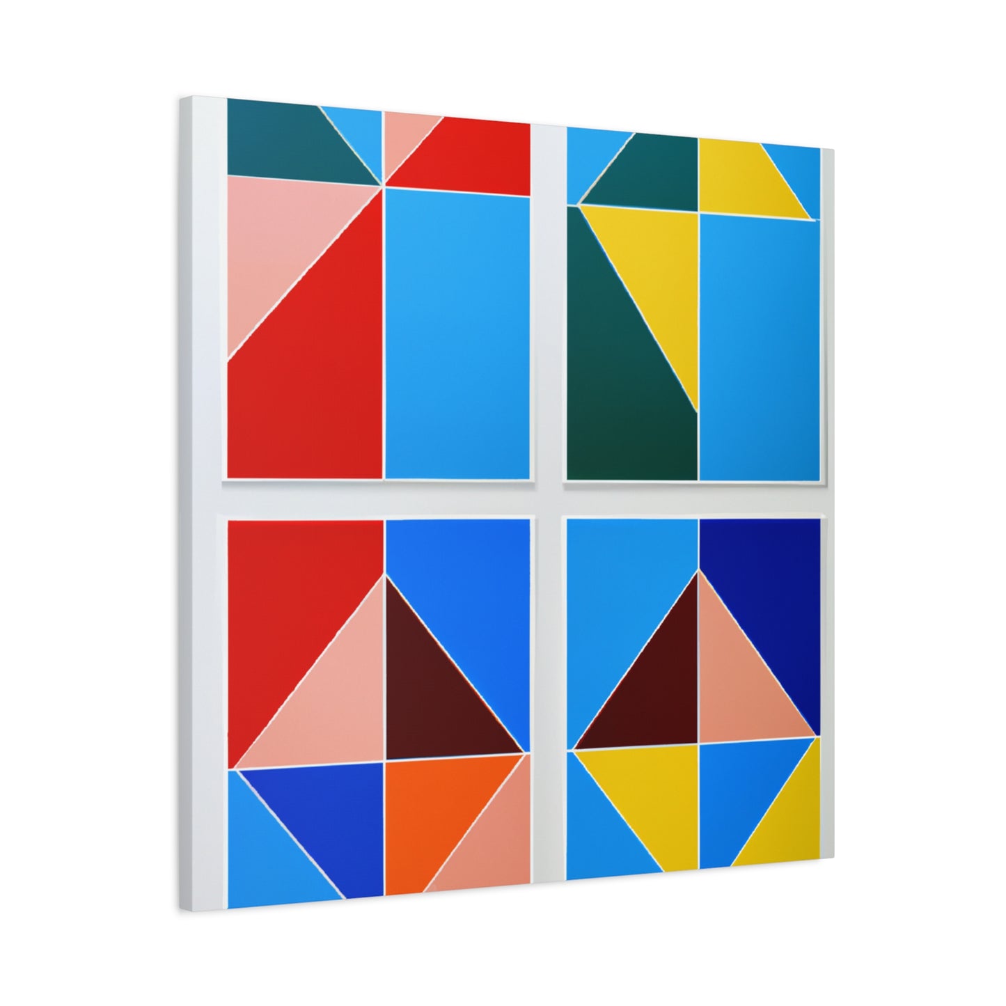 Geometric Triad Art - Canvas