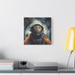 "Pawsome Space Art" - Framed Canvas Print Colourful Wall Art