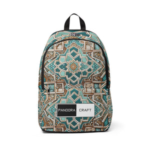 "Turquoise Zellige Backpack" - Laptop Backpack Rucksack Bag for Men Women, Water Resistant