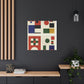 "Geometric Gallery" - Framed Canvas Print Colourful Wall Art