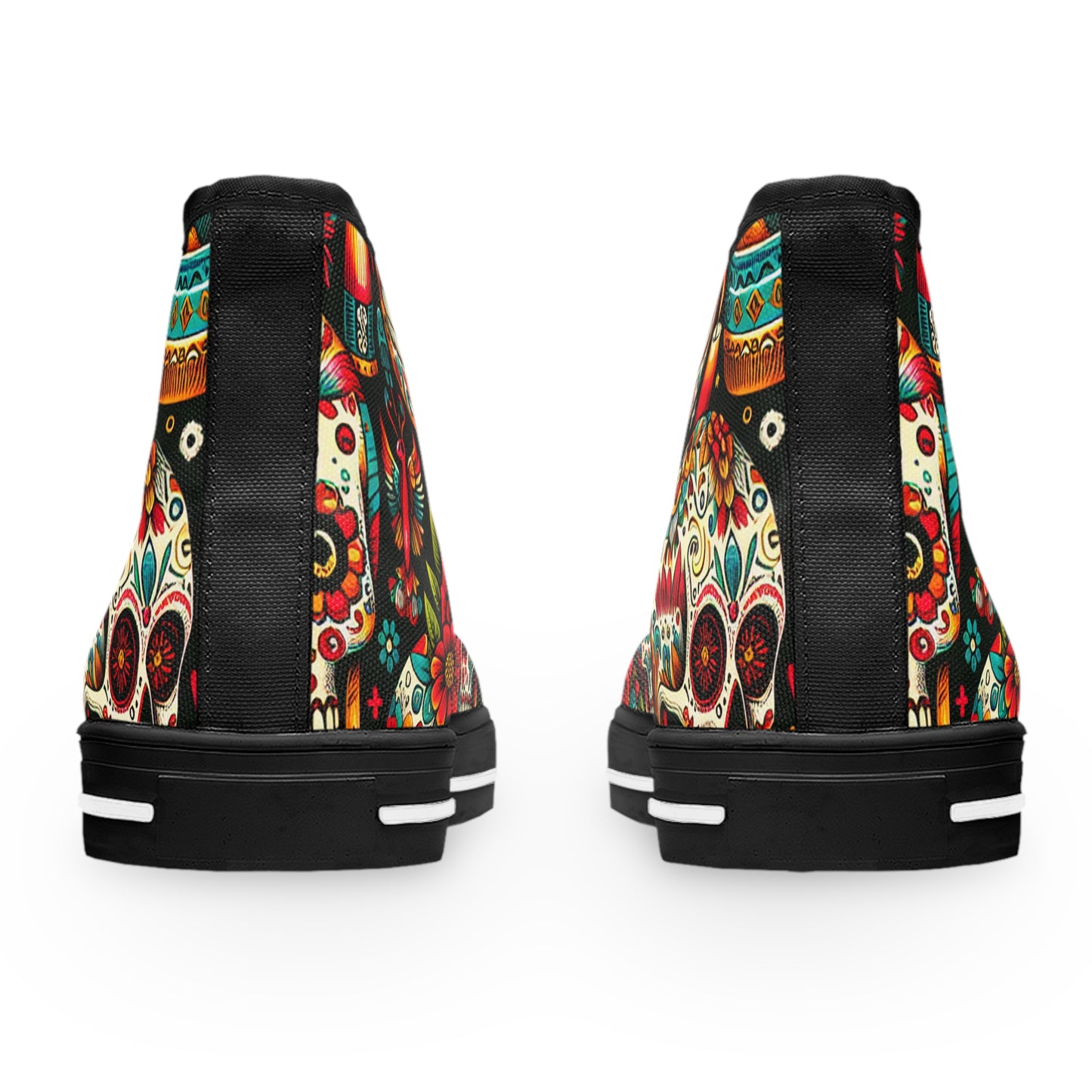 "Day of the Dead Delight High-Tops: A Vibrant Fusion of Mexican Culture and Contemporary Design"- High Top Trainers Fashion Sneakers