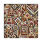 "Native Geometry" - Framed Canvas Print Colourful Wall Art